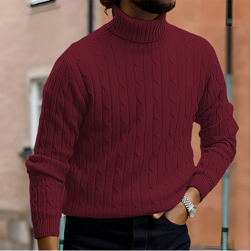 Herren gestrickter Pullover in klassischem Design für stilvolle 