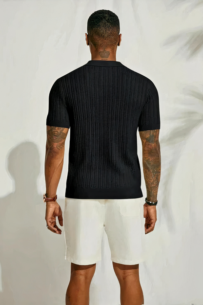Herren gestricktes Urlaubshemd für sommerliche Tage und Freizeit








