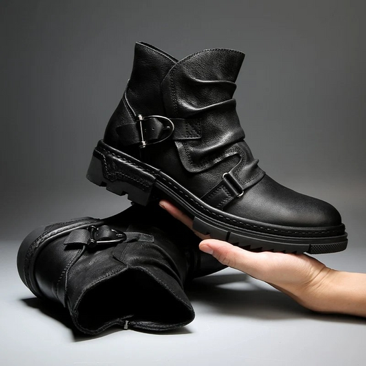 Herren klassische Bikerstiefel mit robustem Design