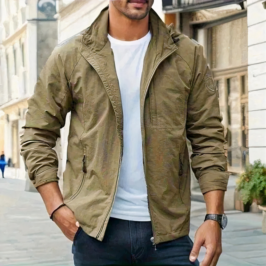 Herren klassische Cargo-Jacke im zeitlosen Design für Alltag und Freizeit
