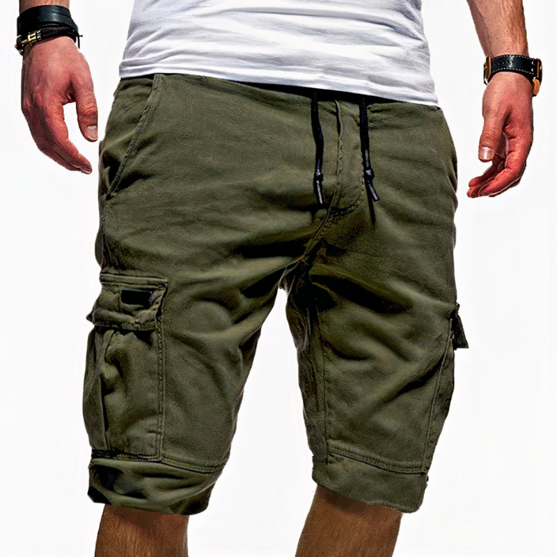 Herren klassische Cargo-Shorts mit funktionellen Taschen für Alltag und Freizeit