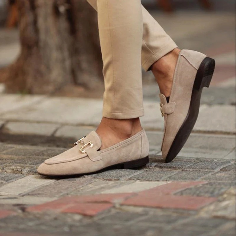 Herren klassische elegante Loafer mit stilvollem Ristdetail für Büro und Freizeit