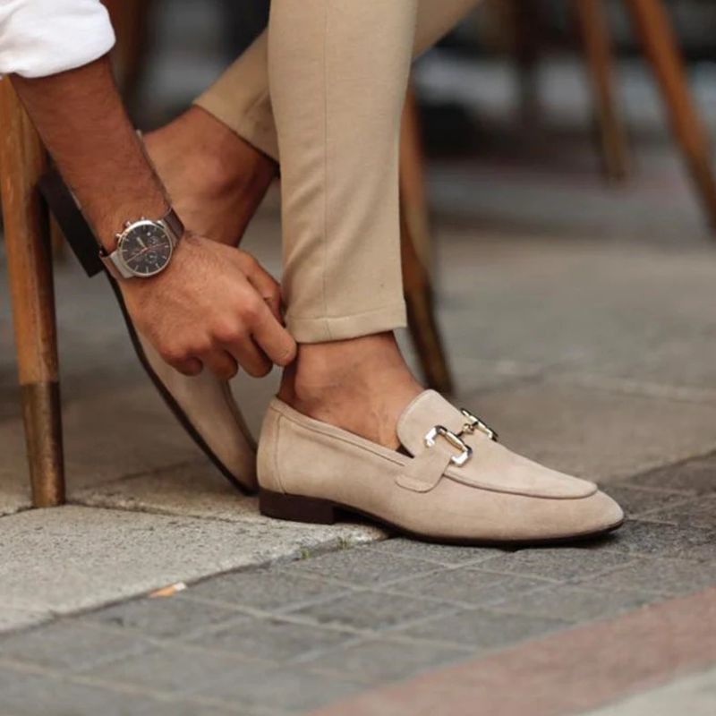 Herren klassische elegante Loafer mit stilvollem Ristdetail für Büro und Freizeit