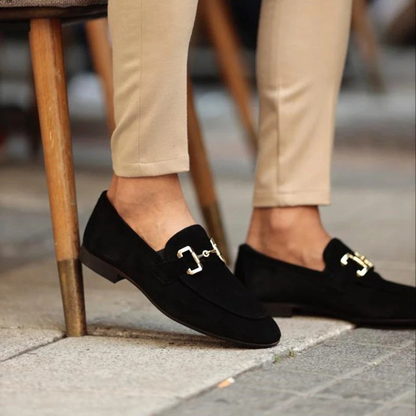 Herren klassische elegante Loafer mit stilvollem Ristdetail für Büro und Freizeit