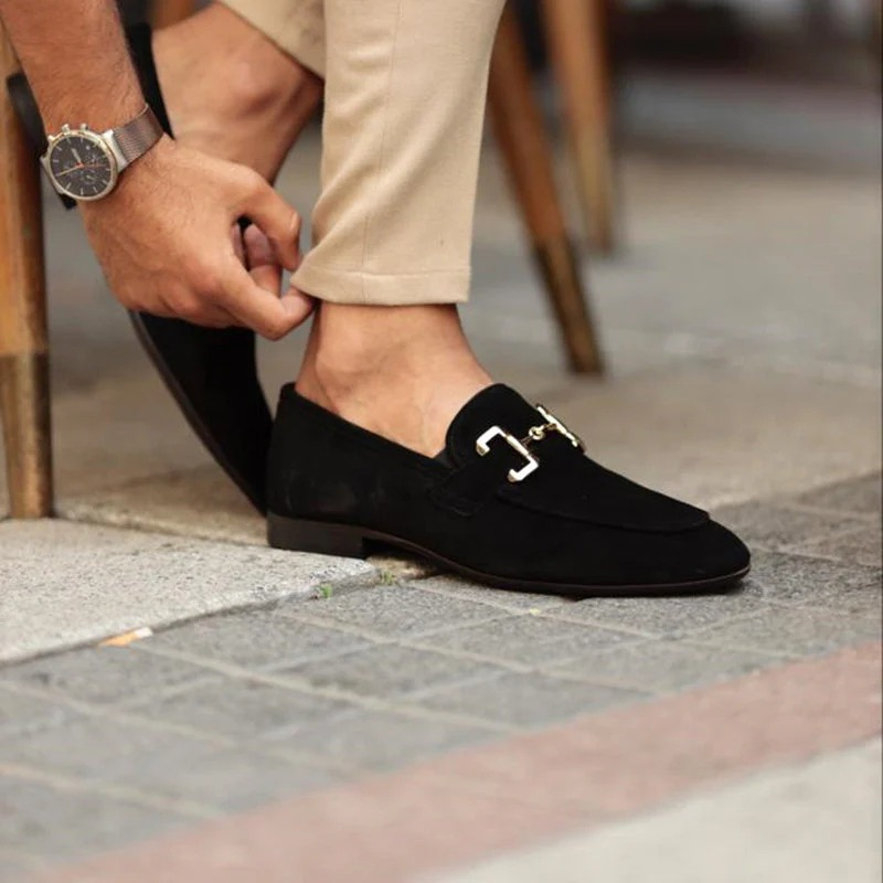 Herren klassische elegante Loafer mit stilvollem Ristdetail für Büro und Freizeit