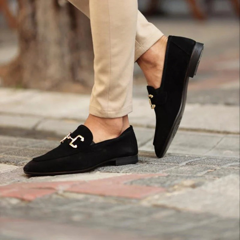 Herren klassische elegante Loafer mit stilvollem Ristdetail für Büro und Freizeit