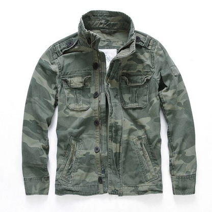 Herren klassische Militärjacke Übergang im zeitlosen Stil für Alltag und Freizeit