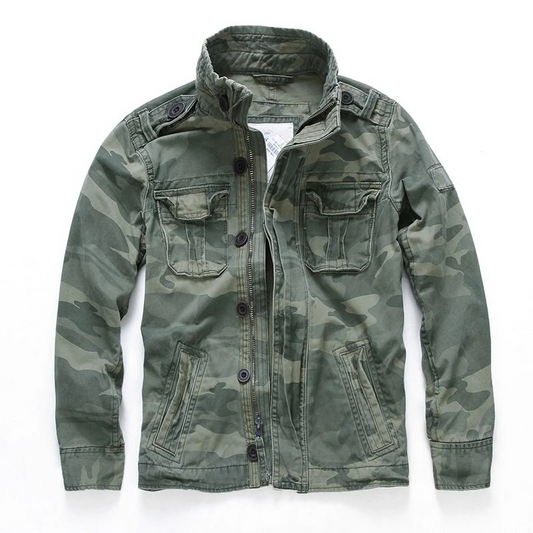 Herren klassische Militärjacke Übergang im zeitlosen Stil für Alltag und Freizeit