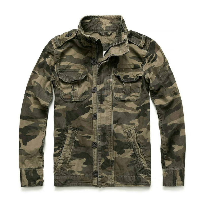 Herren klassische Militärjacke Übergang im zeitlosen Stil für Alltag und Freizeit