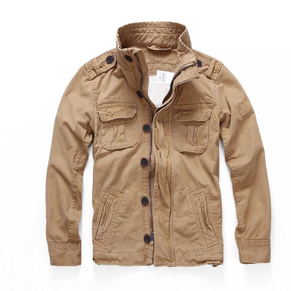 Herren klassische Militärjacke Übergang im zeitlosen Stil für Alltag und Freizeit