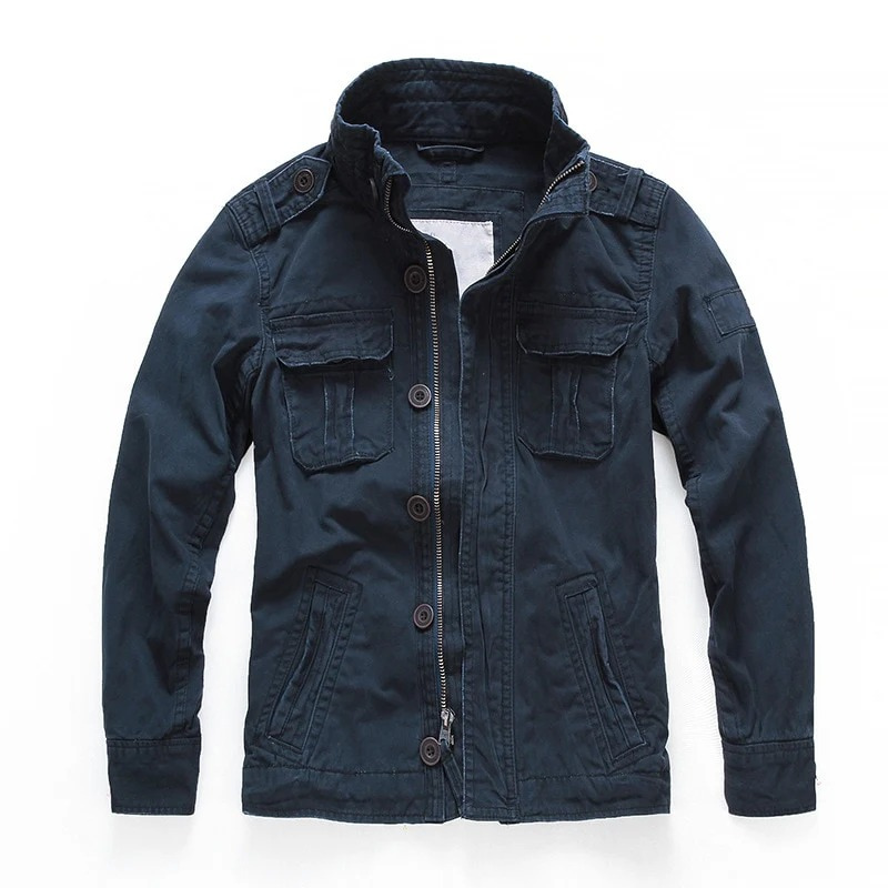 Herren klassische Militärjacke Übergang im zeitlosen Stil für Alltag und Freizeit