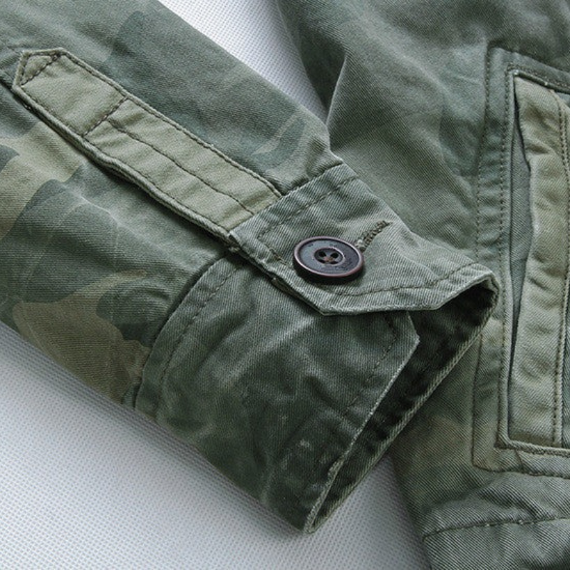 Herren klassische Militärjacke Übergang im zeitlosen Stil für Alltag und Freizeit