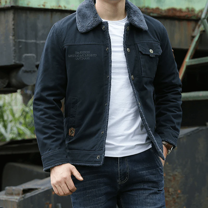Herren klassische warme Jacke in zeitlosem Design, ideal für kalte Tage.