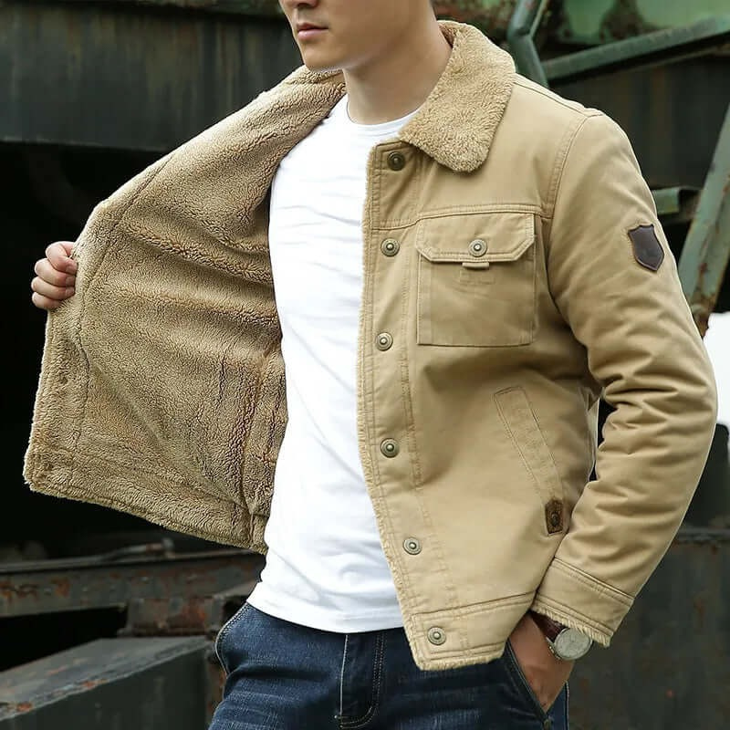 Herren klassische warme Jacke in zeitlosem Design, ideal für kalte Tage.