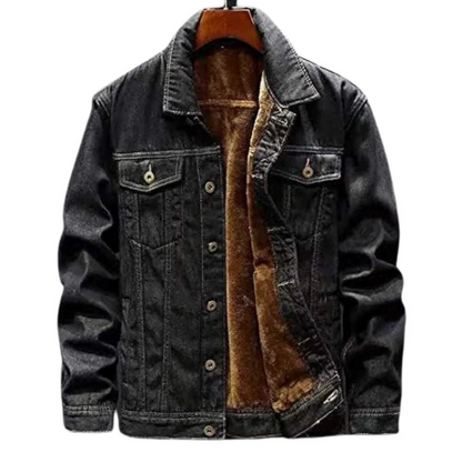 Herren klassische warme Jeansjacke im zeitlosen und bequemen Design für kühle Tage