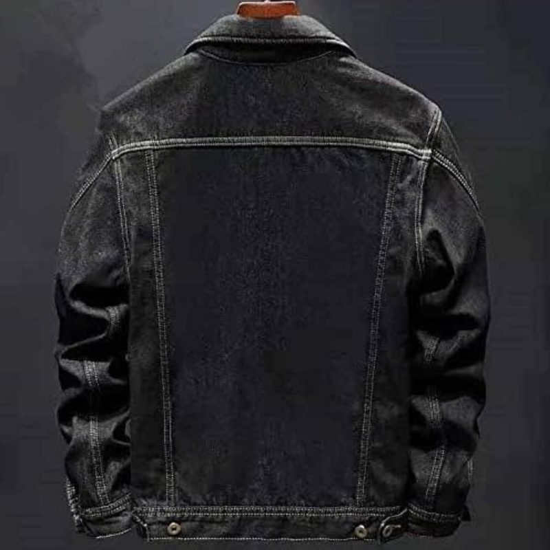 Herren klassische warme Jeansjacke im zeitlosen und bequemen Design für kühle Tage