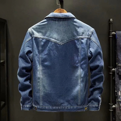 Herren klassische warme Jeansjacke im zeitlosen und bequemen Design für kühle Tage