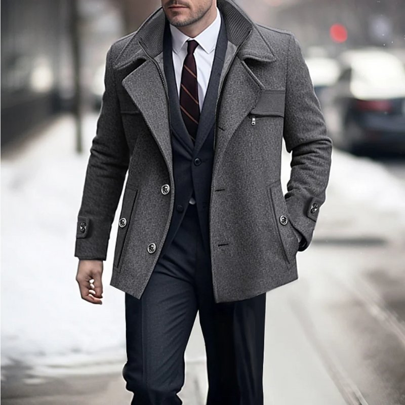 Herren klassischer Businessmantel in elegantem Schnitt für Büro und besondere Anlässe