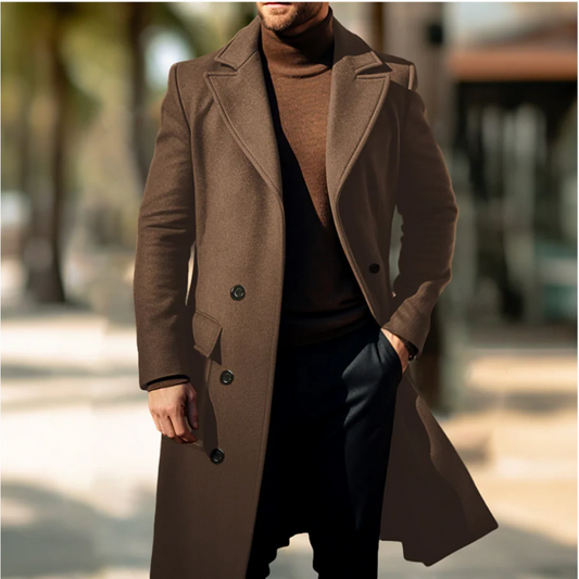 Herren klassischer Mantel, eleganter Look für Arbeit, Freizeit und kühle Tage