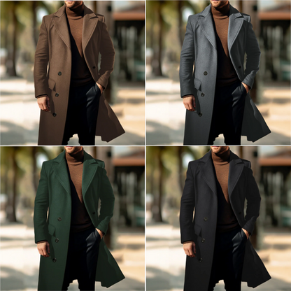Herren klassischer Mantel, eleganter Look für Arbeit, Freizeit und kühle Tage