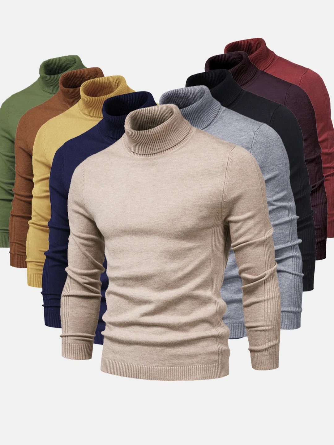 Herren klassischer Rollkragenpullover in elegantem zeitlosen Design