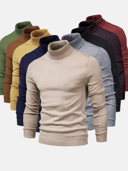 Herren klassischer Rollkragenpullover in elegantem zeitlosen Design