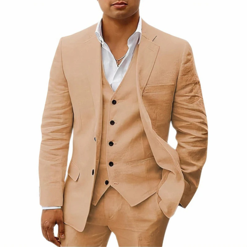 Herren klassisches 3-teiliges Trauzeugen-Set mit Jacke, Weste und Hose für festliche Anlässe