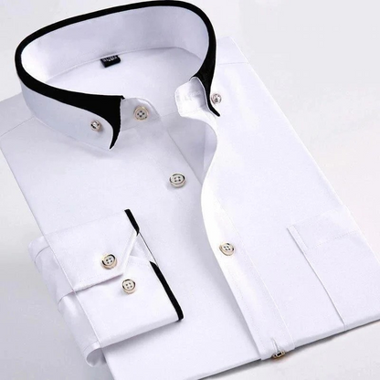 Herren klassisches Businesshemd mit zeitlosem Schnitt und formellem Stil