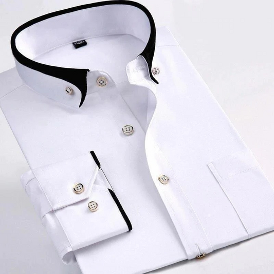 Herren klassisches Businesshemd mit zeitlosem Schnitt und formellem Stil