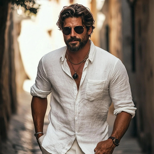 Herren klassisches elegantes Hemd für Büro, Alltag und festliche Anlässe