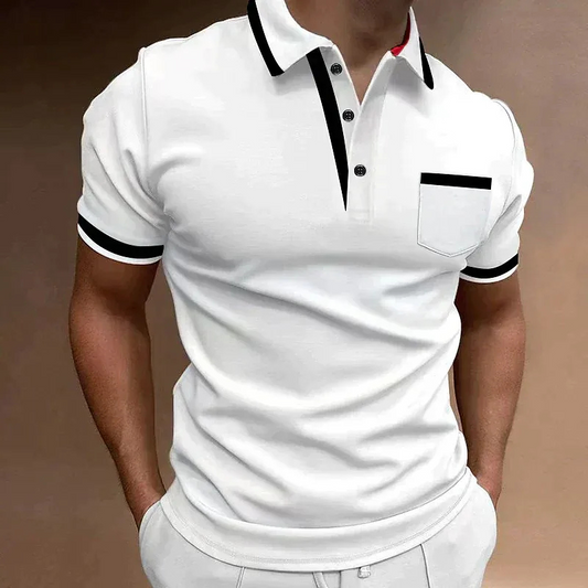 Herren klassisches elegantes Poloshirt in zeitlosem Design für Business und Freizeit.