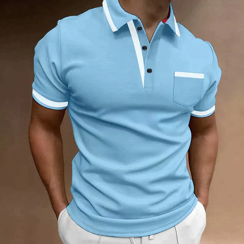  Herren klassisches elegantes Poloshirt in zeitlosem Design für Business und Freizeit.