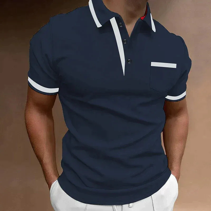  Herren klassisches elegantes Poloshirt in zeitlosem Design für Business und Freizeit.