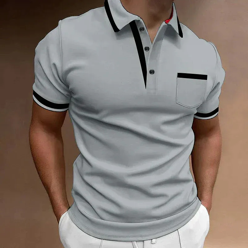  Herren klassisches elegantes Poloshirt in zeitlosem Design für Business und Freizeit.