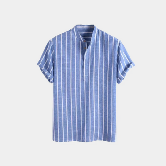 „Herren kurzärmliges gestreiftes Hemd mit modernem Streifenmuster für sommerliche Looks“

