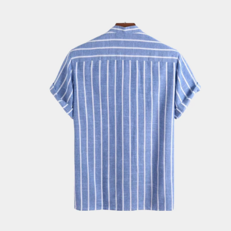 „Herren kurzärmliges gestreiftes Hemd mit modernem Streifenmuster für sommerliche Looks“

