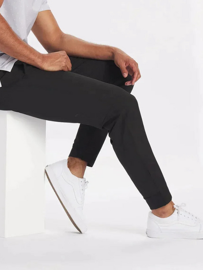 Herren lässige elegante Hose in zeitlosem Design für Alltag und Büro.