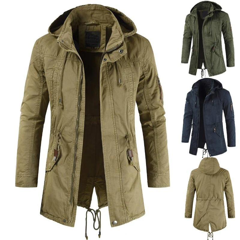 Herren winddichte Kapuzenjacke, lässig und funktional für Outdoor-Aktivitäten