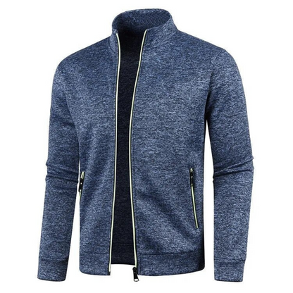 Herren lässige Zip-Up Jacke im sportlichen Alltagsstil