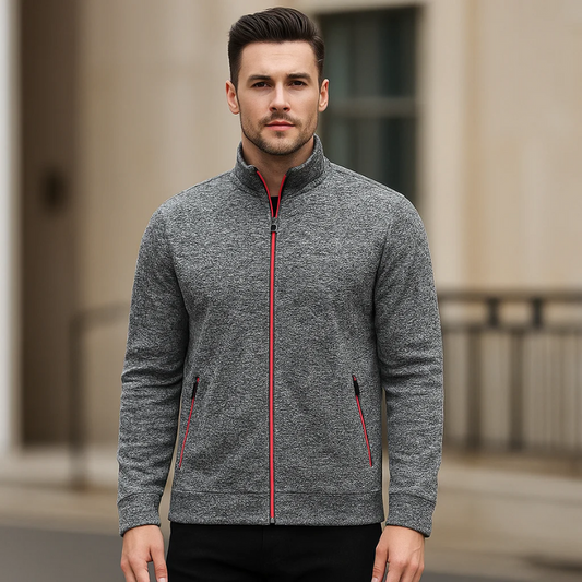Herren lässige Zip-Up Jacke im sportlichen Alltagsstil