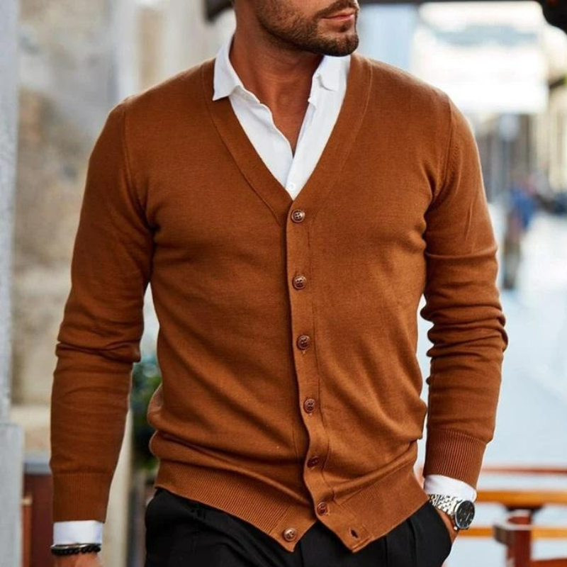 Herren lässiger eleganter Strickjacke für stilvolle Outfits