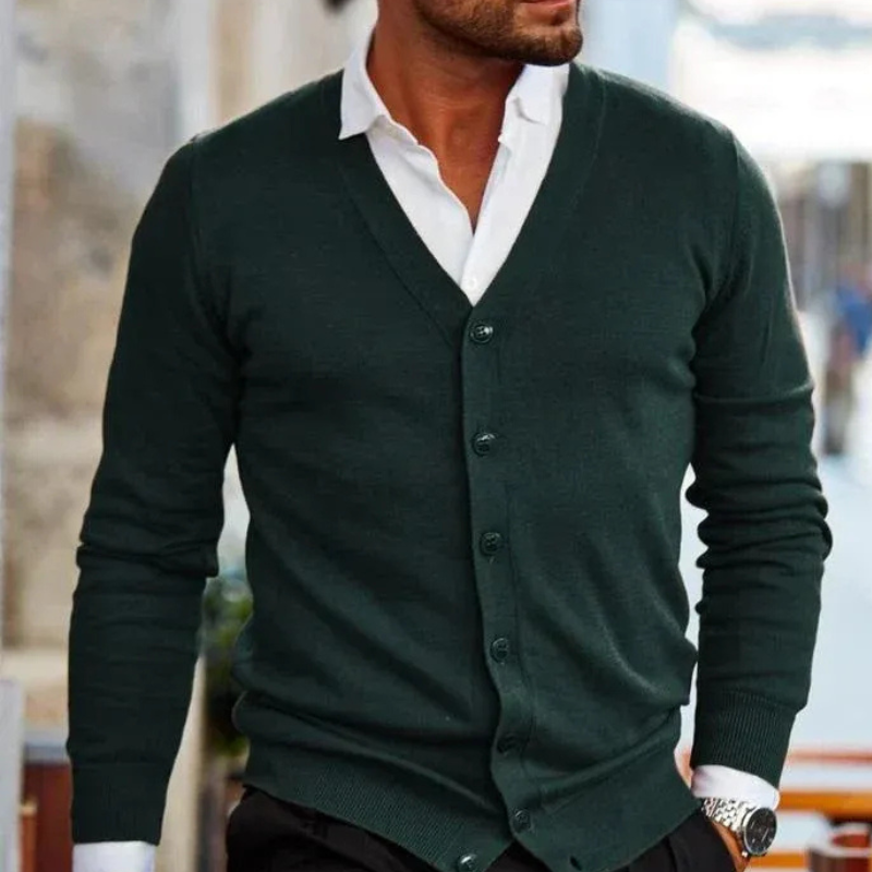 Herren lässiger eleganter Strickjacke für stilvolle Outfits
