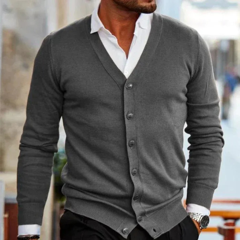 Herren lässiger eleganter Strickjacke für stilvolle Outfits