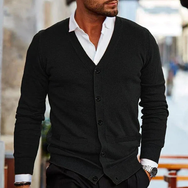 Herren lässiger eleganter Strickjacke für stilvolle Outfits
