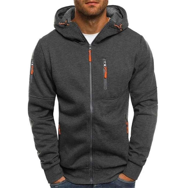 Herren lässiger Kapuzenpullover in modernem Design, ideal für Freizeit und Sport