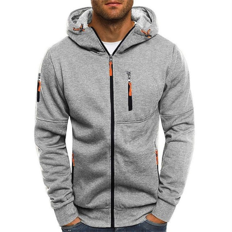 Herren lässiger Kapuzenpullover in modernem Design, ideal für Freizeit und Sport