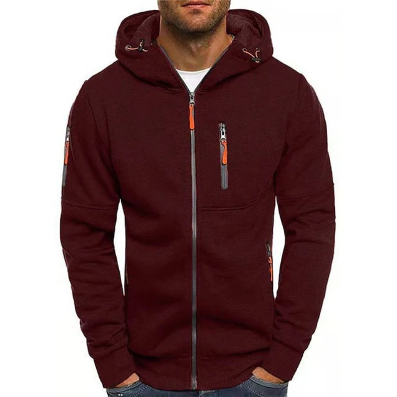 Herren lässiger Kapuzenpullover in modernem Design, ideal für Freizeit und Sport