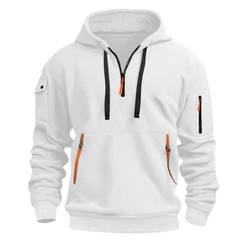 Herren lässiger Zip-Up-Pullover in modernem Design