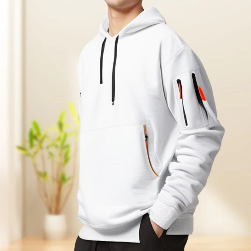 Herren lässiger Zip-Up-Pullover in modernem Design