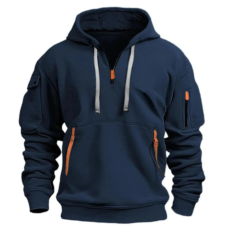 Herren lässiger Zip-Up-Pullover in modernem Design
